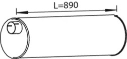 Средний / конечный глушитель ОГ DINEX 28444