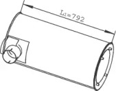 Средний глушитель выхлопных газов DINEX 28452