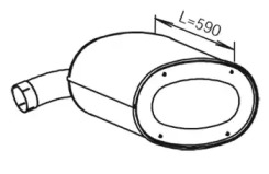 Средний / конечный глушитель ОГ DINEX 28455