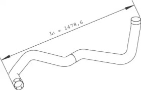 Труба выхлопного газа DINEX 28792