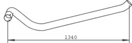 Труба выхлопного газа DINEX 53714