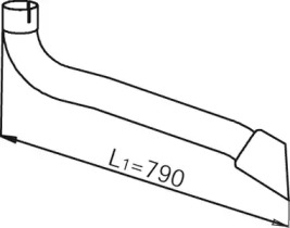 Труба выхлопного газа DINEX 54299