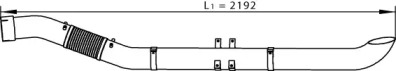 Труба выхлопного газа DINEX 54656