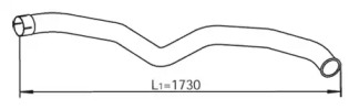 Труба выхлопного газа DINEX 54696