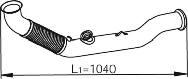 Труба выхлопного газа DINEX 66140
