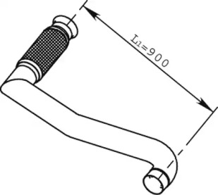 Труба выхлопного газа DINEX 66211