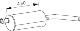 Глушитель выхлопных газов конечный DINEX 66367