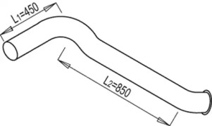 Труба выхлопного газа DINEX 68689