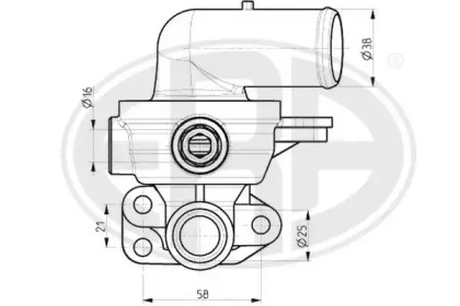 Термостат, охлаждающая жидкость ERA 350245