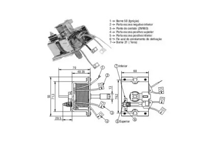 Тяговое реле, стартер ERA 227861