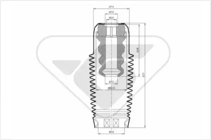 Пылезащитный комплект, амортизатор HUTCHINSON KP011