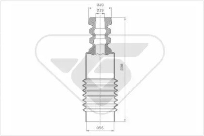 Пылезащитный комплект, амортизатор HUTCHINSON KP013