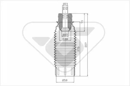 Пылезащитный комплект, амортизатор HUTCHINSON KP019