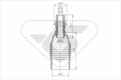 Пылезащитный комплект, амортизатор HUTCHINSON KP021