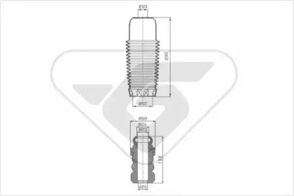 Пылезащитный комплект, амортизатор HUTCHINSON KP022