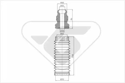Пылезащитный комплект, амортизатор HUTCHINSON KP028
