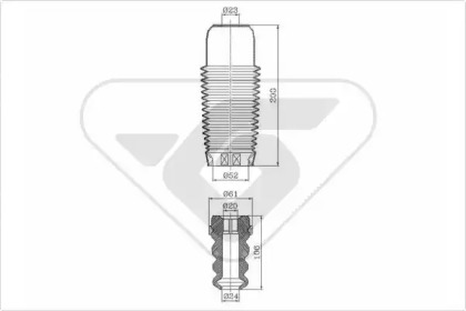 Пылезащитный комплект, амортизатор HUTCHINSON KP029