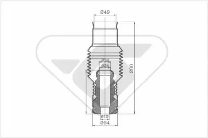 Пылезащитный комплект, амортизатор HUTCHINSON KP033