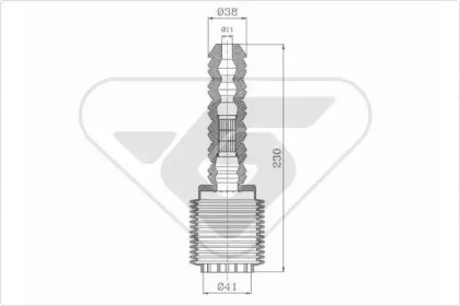 Пылезащитный комплект, амортизатор HUTCHINSON KP037