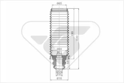 Пылезащитный комплект, амортизатор HUTCHINSON KP039