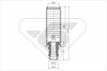 Пылезащитный комплект, амортизатор HUTCHINSON KP041