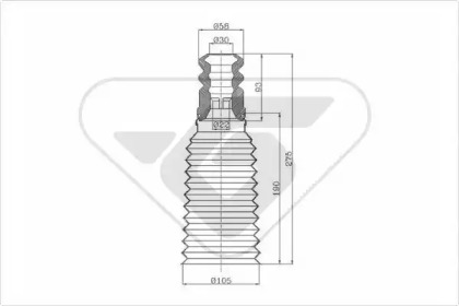 Пылезащитный комплект, амортизатор HUTCHINSON KP045