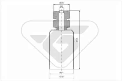 Пылезащитный комплект, амортизатор HUTCHINSON KP060