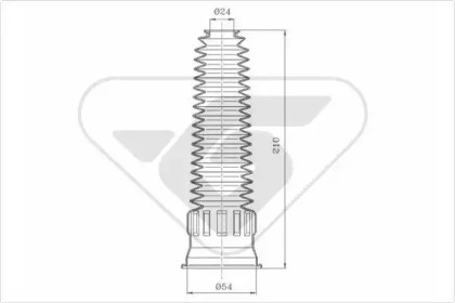 Пылезащитный комплект, амортизатор HUTCHINSON KP067