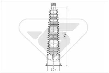 Пылезащитный комплект, амортизатор HUTCHINSON KP068