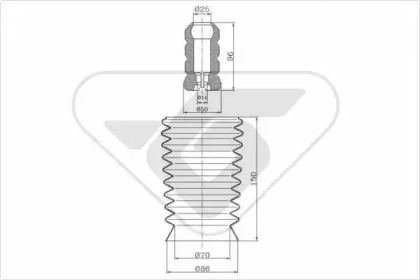 Пылезащитный комплект, амортизатор HUTCHINSON KP071