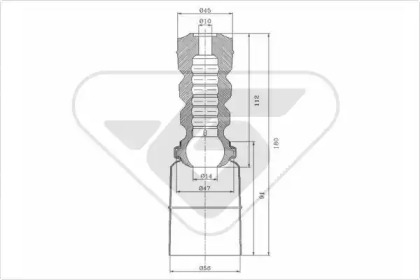 Пылезащитный комплект, амортизатор HUTCHINSON KP078