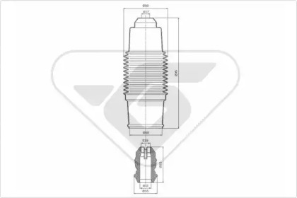 Пылезащитный комплект, амортизатор HUTCHINSON KP084