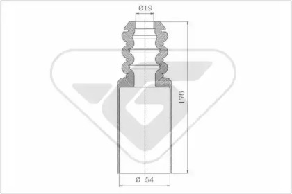 Пылезащитный комплект, амортизатор HUTCHINSON KP086