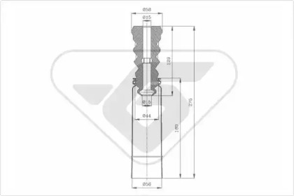 Пылезащитный комплект, амортизатор HUTCHINSON KP092