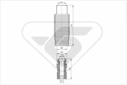 Пылезащитный комплект, амортизатор HUTCHINSON KP096
