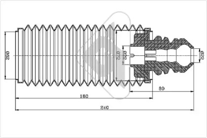 Пылезащитный комплект, амортизатор HUTCHINSON KP109