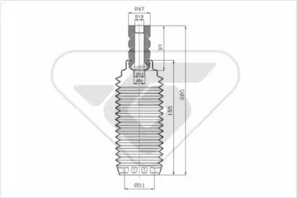 Пылезащитный комплект, амортизатор HUTCHINSON KP111