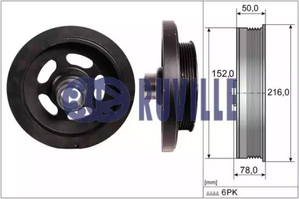 Ременный шкив, коленчатый вал RUVILLE 515102