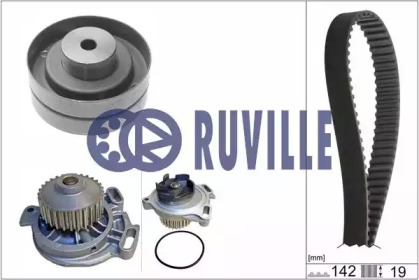 Водяной насос + комплект зубчатого ремня RUVILLE 55403701