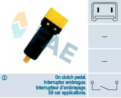 Выключатель, привод сцепления (Tempomat) FAE 24860