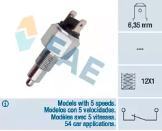 Выключатель, фара заднего хода FAE 41070