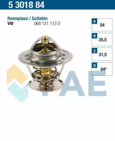 Термостат, охлаждающая жидкость FAE 5301884
