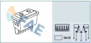 Выключатель, стеклолодъемник FAE 62590