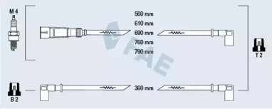 Комплект проводов зажигания FAE 83950