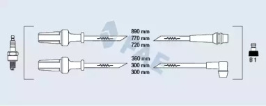 Комплект проводов зажигания FAE 85005