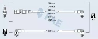 Комплект проводов зажигания FAE 85070