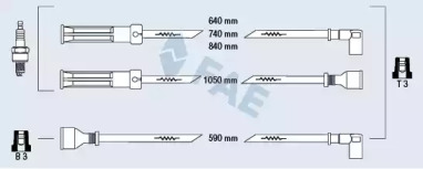 Комплект проводов зажигания FAE 85380