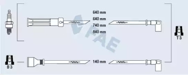 Комплект проводов зажигания FAE 85390