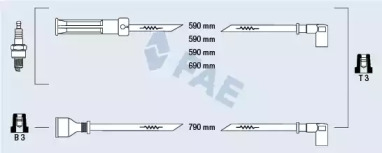 Комплект проводов зажигания FAE 85410