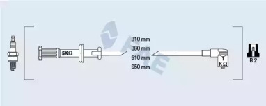 Комплект проводов зажигания FAE 85630